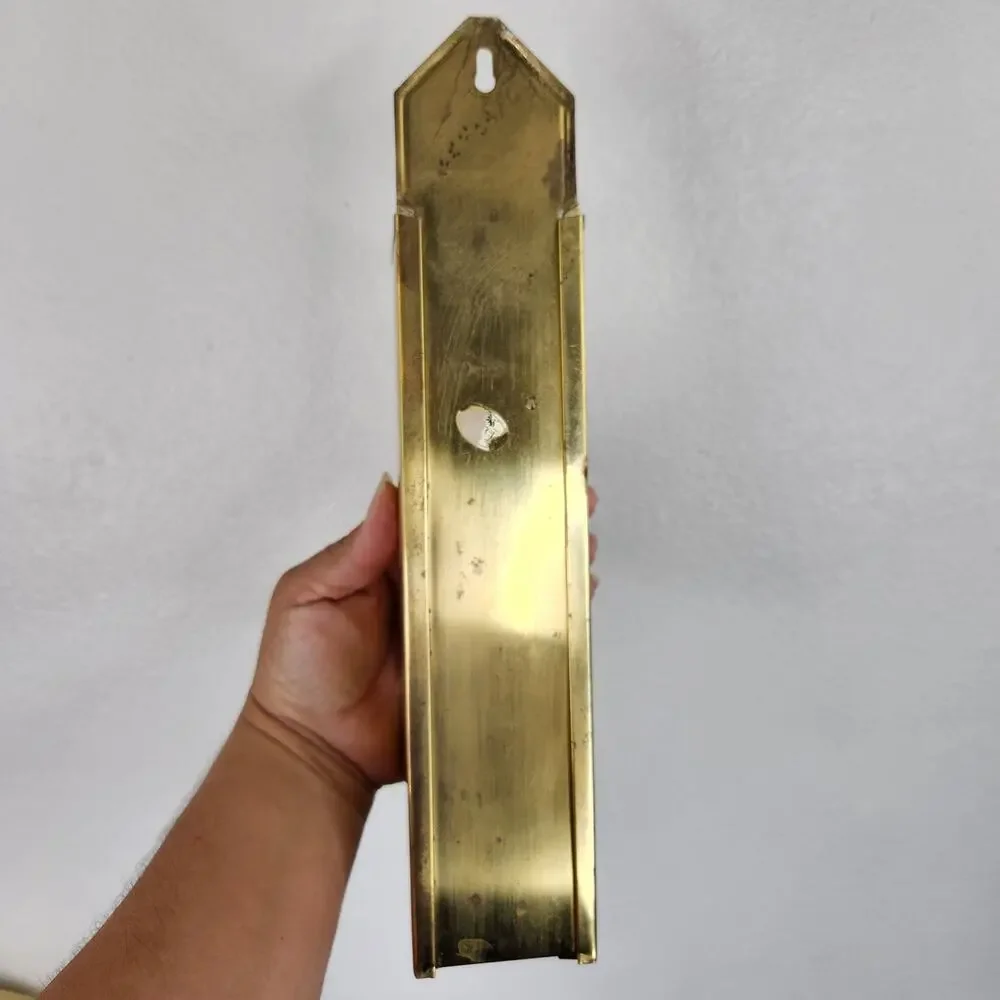 Brass Pineapple Long Match Box Holder Tropical Beach House Decor